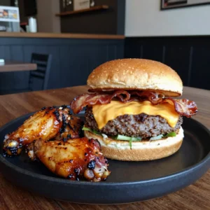 Gourmet Burger & Wings Combo